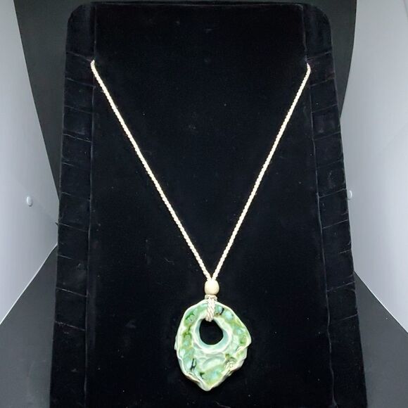 LF Teal Clay Necklace - Picture 1 of 3
